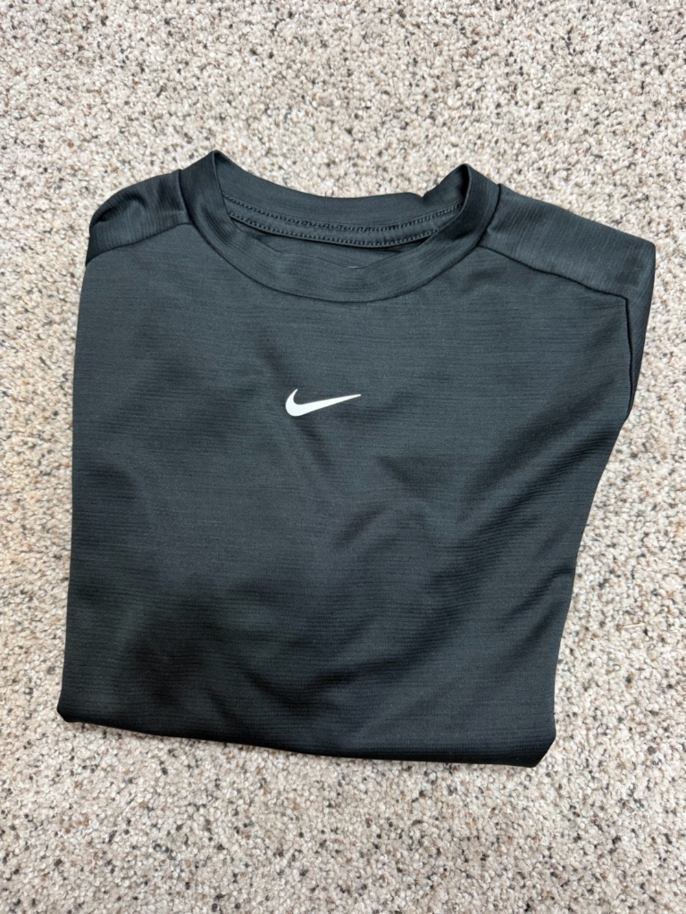 Nike Black Dri-FIT Performance Tee with Subtle Gray Swoosh